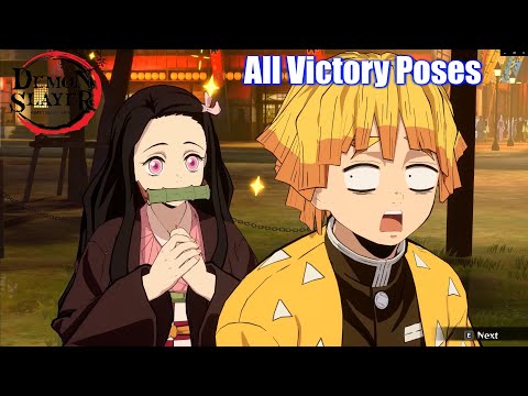 Demon Slayer All Characters Victory Poses – Kimetsu No Yaiba The Hinokami Chronicles
